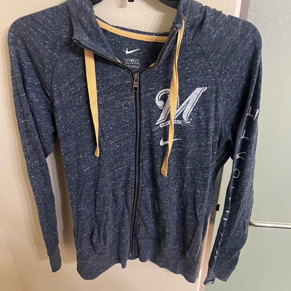 Nike Navy Hoodie with Gold Trim
